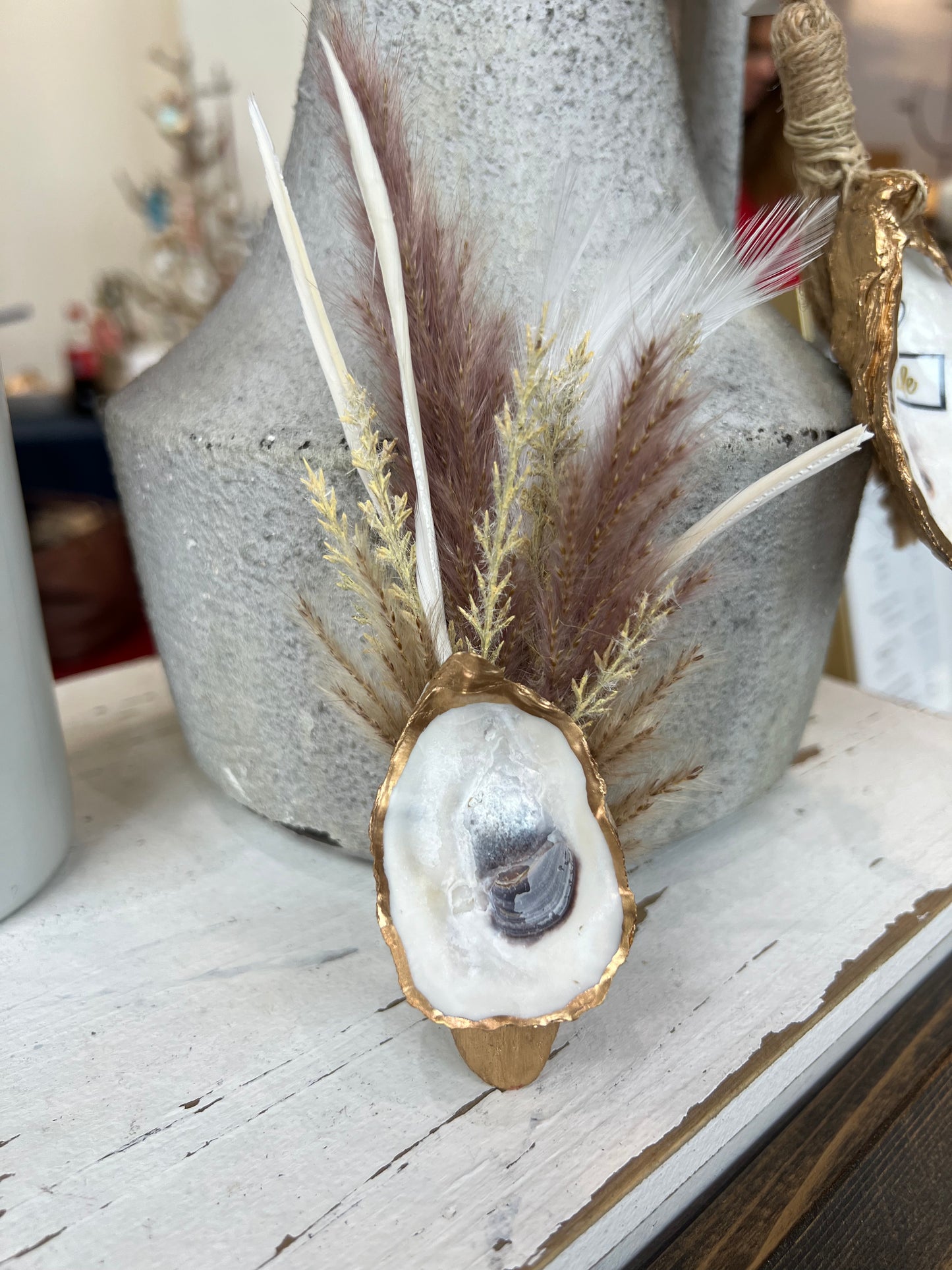 Boho Oyster Shell Ornament