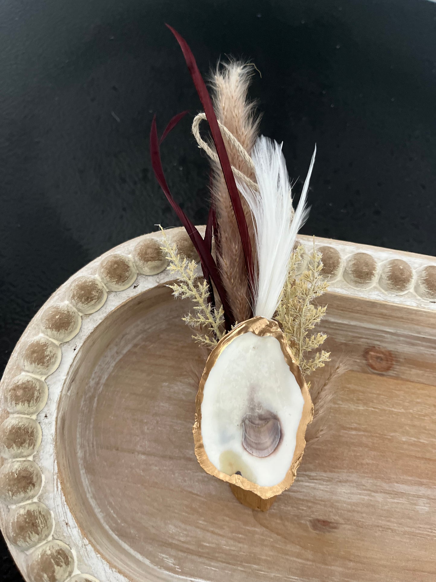 Boho Oyster Shell Ornament