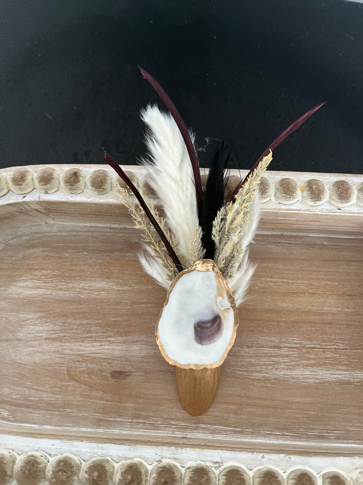 Boho Oyster Shell Ornament