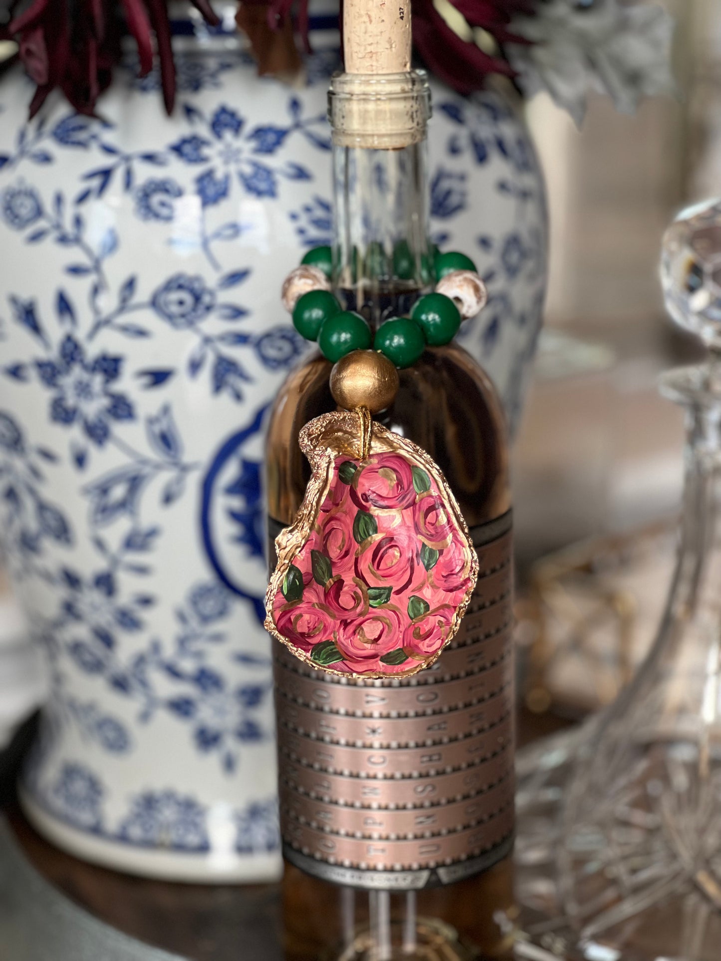 Hand painted bottle charm